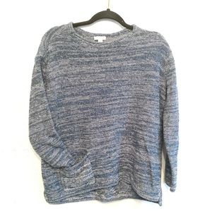 Pure Jill M heathered chunky knit pocket sweater